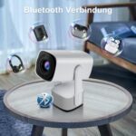 استفاده از پروژکتور K2 با هدفون بلوتوثی - خرید از فروشگاه گجتیک | پروژکتور وایرلس, پروژکتور بلوتوث دار, پروژکتور شارژی