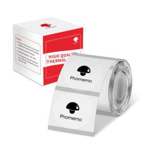 چاپ تصویر با برچسب گرد Phomemo - خرید از گجتیک | چاپ عکس روی لیبل, برچسب شفاف