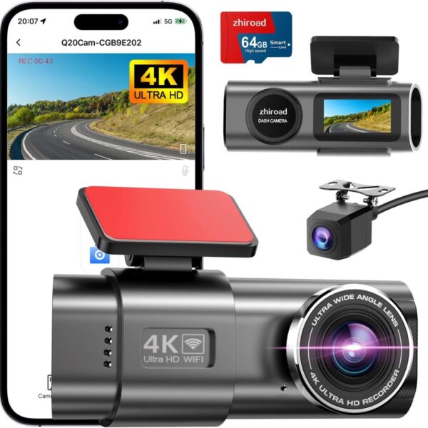 دوربین خودرو DISCOVERY با کیفیت 4K ULTRA HD، GPS داخلی، Wi-Fi، و قابلیت دید در شب، بهترین انتخاب برای رانندگانی است که به دنبال امنیت و کیفیت تصویر بالا هستند. ثبت لحظات مهم جاده‌ای با وضوح بی‌نظیر.