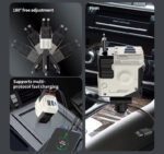 چرخش 180 درجه شارژر فندکی W&O - تنظیم جهت اتصال به صورت پایدار