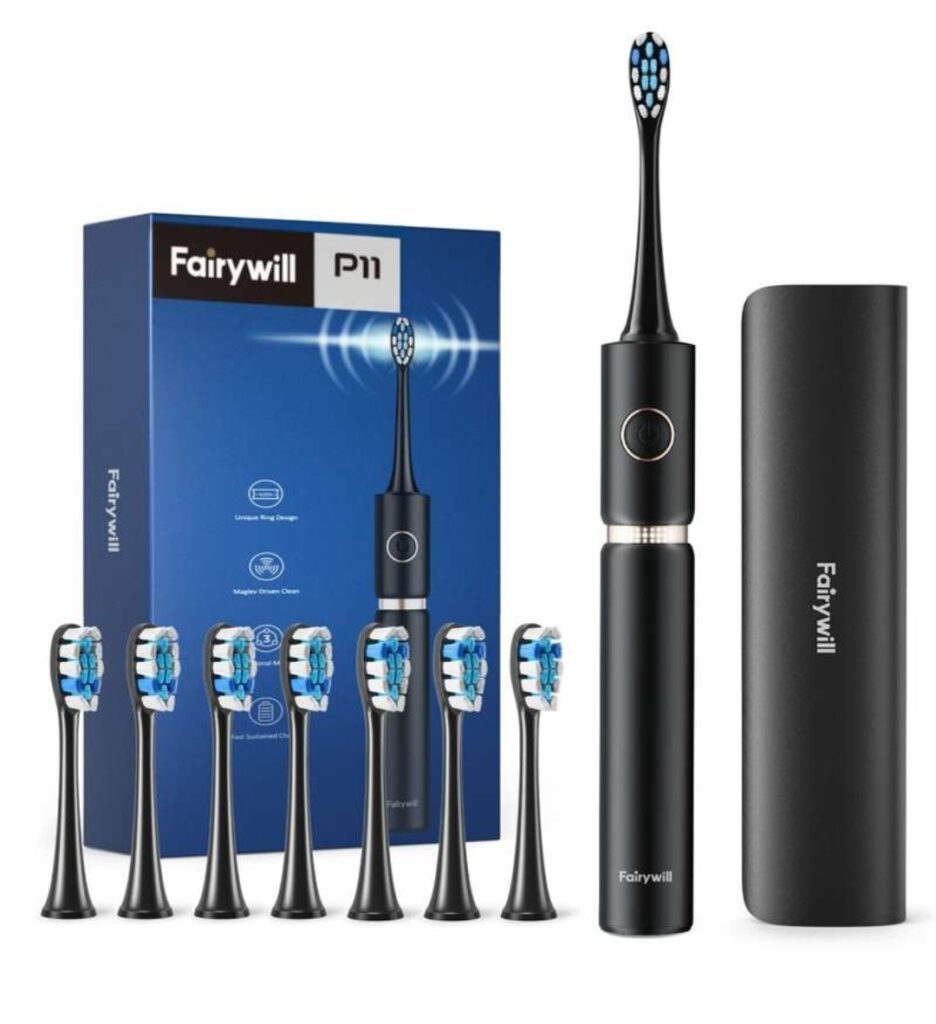 مسواک برقی فیری ویل P11 نمای جانبی محصول - خرید از گجتیک | مسواک برقی, مسواک فیری ویل, مسواک Fairywill P11
