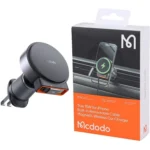 هولدر وایرلس شارژ مگ سیف مک دودو مدل CH-3000 با قابلیت شارژ سریع 15 وات، نصب آسان روی دریچه کولر خودرو و طراحی فشرده، انتخابی عالی برای شارژ ایمن و سریع گوشی در هنگام رانندگی است