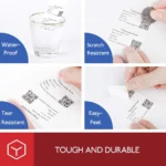 لیبل‌های پشت چسب‌دار Phomemo با ابعاد 40×30 میلی‌متر و تعداد 230 عدد در هر رول، مقاوم در برابر آب، روغن، سایش و تغییرات دما هستند. این لیبل‌ها برای استفاده با پرینترهای حرارتی مستقیم Phomemo طراحی شده‌اند و برای سازمان‌دهی لوازم اداری، ابزارآلات و صنایع‌دستی مناسب هستند.