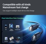 شارژر فندکی W&O با پورت USB-A و USB-C برای شارژ سریع دستگاههای مختلف