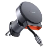 هولدر وایرلس شارژ مگ سیف مک دودو مدل CH-3000 با قابلیت شارژ سریع 15 وات، نصب آسان روی دریچه کولر خودرو و طراحی فشرده، انتخابی عالی برای شارژ ایمن و سریع گوشی در هنگام رانندگی است