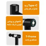 ماساژور برقی فیلیپس مدل PPM7323 با 7 سطح شدت، 2 حالت ماساژ، 6 سری متنوع و دسته بلند، انتخابی حرفه‌ای برای کاهش درد و خستگی عضلات است. مناسب برای ورزشکاران، کارمندان و استفاده روزمره با 120 دقیقه شارژدهی