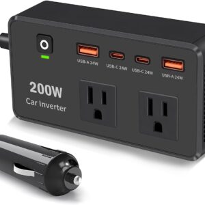 اینورتر برق خودرو مدل PC200PRO – خرید از گجتیک | مبدل برق 12 به 220 ولت