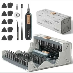 ست پیچ گوشتی 180 عددی JAKEMY JM-8192 با کیفیت ساخت بالا و طراحی ارگونومیک مناسب برای تعمیرات لوازم الکترونیکی، موبایل، کنسول‌های بازی و بسیاری از دستگاه‌های دیگر. ابزار کامل و همه‌کاره برای حرفه‌ای‌ها و علاقه‌مندان به تعمیرات.