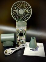 جت فن توربو VIOLENT FAN II مدل SY-002 روی میز کنار دیگر متعلقات جعبه - خرید از گجتیک | فن گیمینگ حرفه‌ای