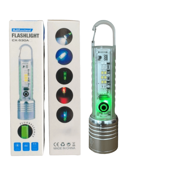 محتویات کامل بسته چراغ قوه LED مدل CX-530A – خرید از گجتیک | لوازم جانبی چراغ قوه