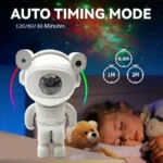 رقص نور کهکشانی فضانورد با اسپیکر بلوتوث، نورپردازی کهکشانی زنده با افکت ستارهای، کنترل از راه دور و هماهنگی با موزیک | مناسب اتاق خواب و مهمانی | ارسال سریع از گجتیک