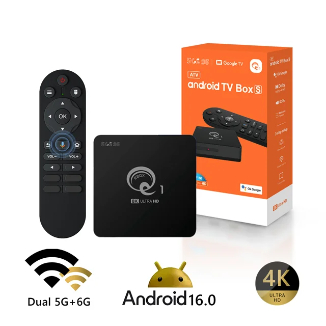 اندروید باکس Q1 RBOX با ریموت کنترل – خرید از گجتیک | Android TV Box قدرتمند