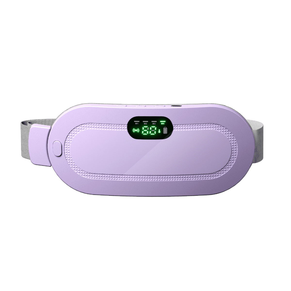 کمربند گرمایشی و ماساژور شکمی برقی با عملکرد گرمایی سه مرحله‌ای و ماساژ ویبره‌ای رنگ بنفش