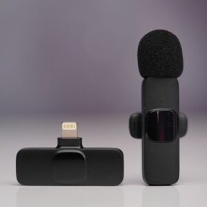 میکروفون بی‌سیم K9 لایتنینگ برای آیفون با حذف نویز — خرید از گجتیک | K9 Lightning Wireless Microphone for iPhone with Noise Cancellation