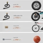استفاده از پمپ باد Ref-3671 برای دوچرخه